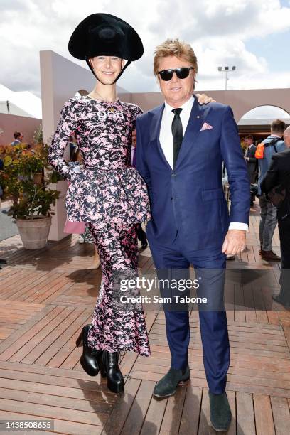 Christian Wilkins and Richard Wilkins during 2022 Oaks Day at Flemington Racecourse on November 3, 2022 in Melbourne, Australia.