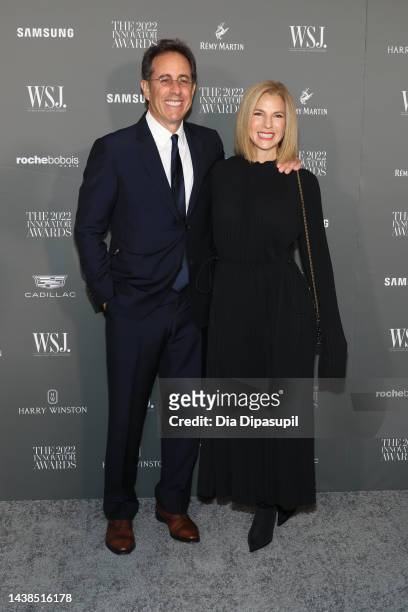 Jerry Seinfeld and Jessica Seinfeld attend the WSJ. Magazine 2022 Innovator Awards at Museum of Modern Art on November 02, 2022 in New York City.