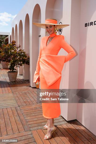 Nikki Phillips during 2022 Oaks Day at Flemington Racecourse on November 3, 2022 in Melbourne, Australia.