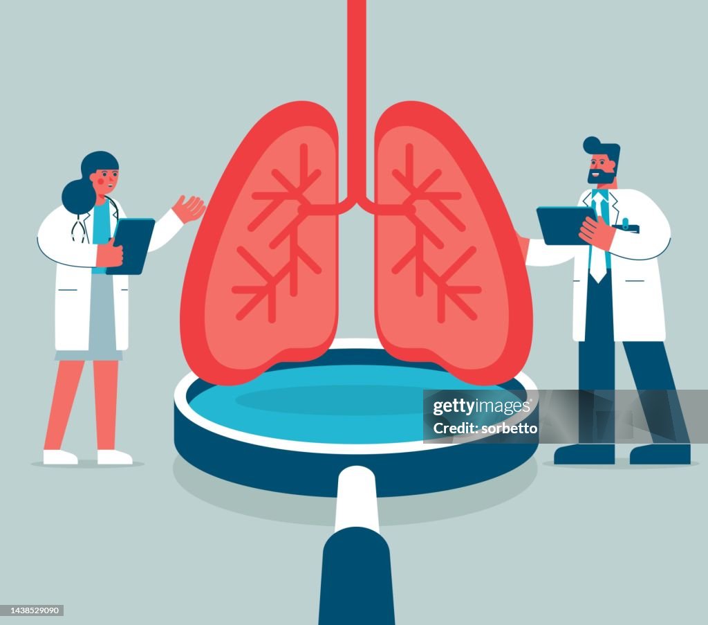 Magnifying Glass - human lungs