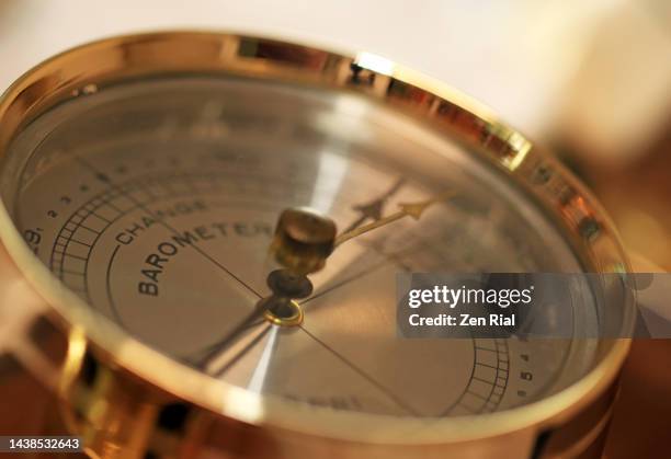 close up of a barometer - a picture of a barometer stock pictures, royalty-free photos & images