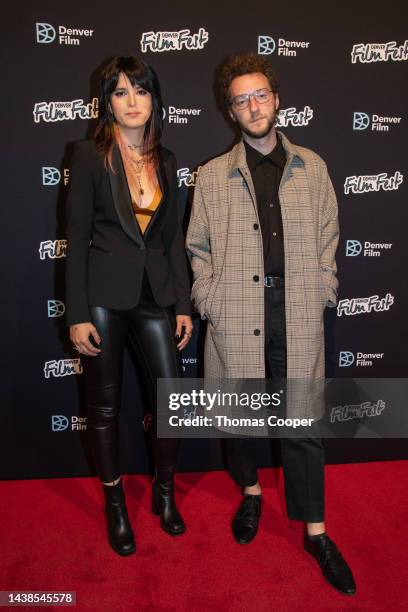 Producer Isa Mazzei and Director Daniel Goldhaber of the film "How to Blow up a Pipeline" attends opening night at the 45th Denver Film Festival on...