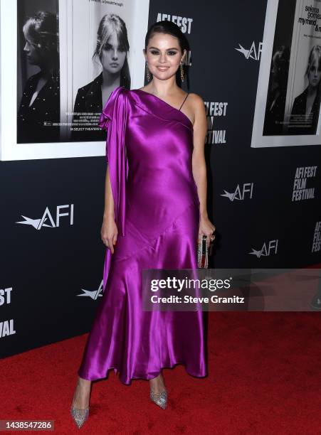 Selena Gomez arrives at the 2022 AFI Fest - "Selena Gomez: My Mind And Me" Opening Night World Premiere at TCL Chinese Theatre on November 02, 2022...