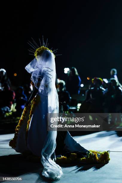 Celebrants dressed up as Catrinas, Mexico's lady of death who serves as a reminder to enjoy life and embrace mortality, compete for title of the best...