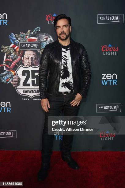 Jeff Marchelletta arrives at The Asylum's 25th Anniversary Party at Santa Monica Pier on November 02, 2022 in Santa Monica, California.