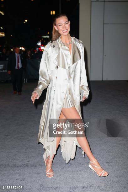 Karlie Kloss arrives at Wall Street Journal Awards event on November 02, 2022 in New York City.