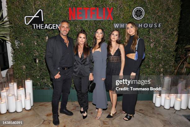 Mauricio Umansky, Kyle Richards, Farrah Brittany, Alexia Umansky and Sophia Umansky attend Wheelhouse's Spoke Studios and the Agency's "Buying...