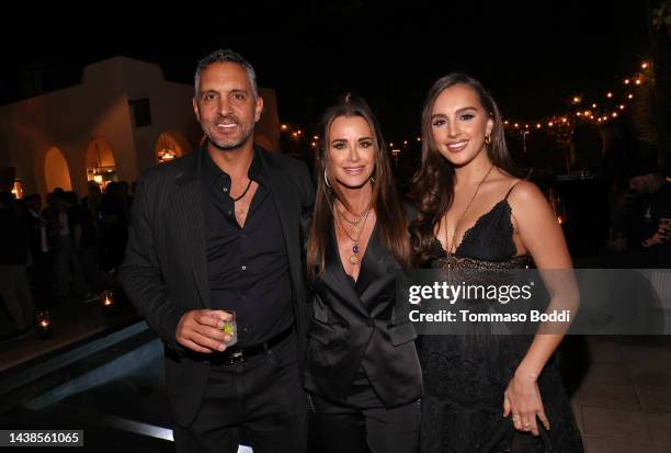 Mauricio Umansky, Kyle Richards and Alexia Umansky attend Wheelhouse's Spoke Studios and the Agency's "Buying Beverly Hills" premiere party at...