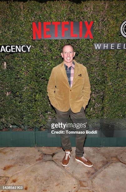 Justin Hochberg attends Wheelhouse's Spoke Studios and the Agency's "Buying Beverly Hills" premiere party at Wheelhouse on November 02, 2022 in West...
