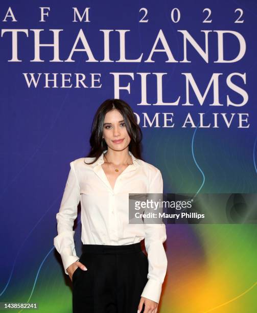 Ella Bleu Travolta attends Thai Night AFM 2022 Brings Thailand to the World at Hotel Casa del Mar on November 02, 2022 in Santa Monica, California.