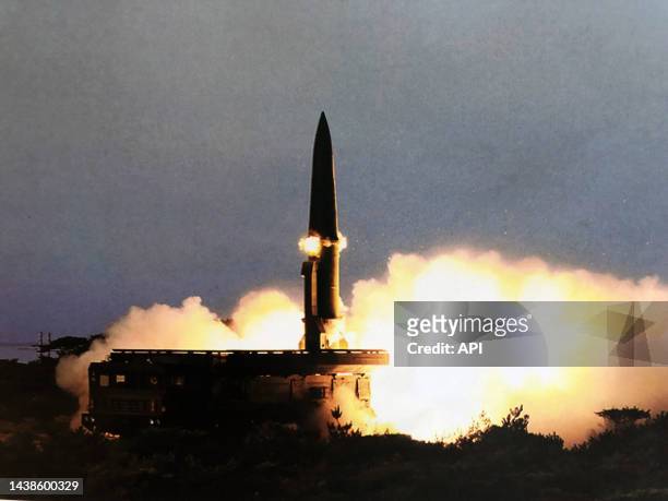 Nouveau type d'arme tactique guidée, missile nord-coréen le 25 juillet 2019, Corée du Nord.