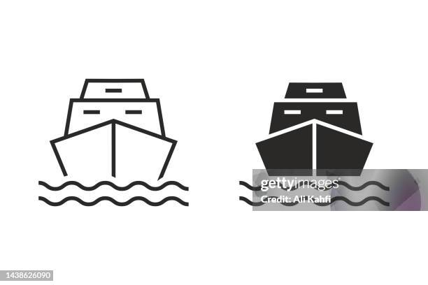 schiff-symbol - marine icon stock-grafiken, -clipart, -cartoons und -symbole