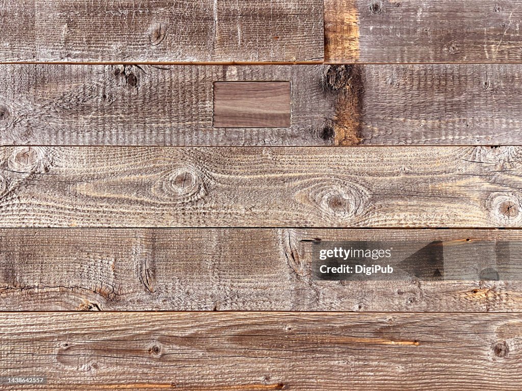 Weathered plank wall