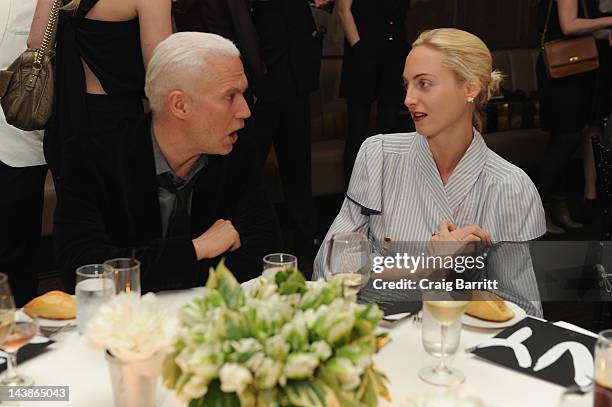 Klaus Biesenbach and Claire Courtin Clarins attend a dinner in honour of Frieze Project Artists hosted by Frieze Art Inc and Mulberry at Crown on May...