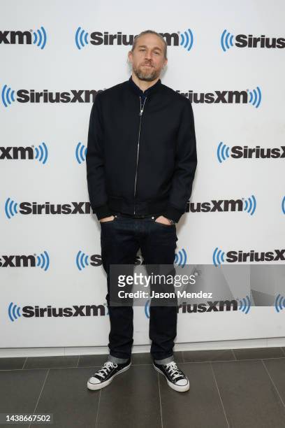Charlie Hunnam visits SiriusXM at SiriusXM Studios on November 03, 2022 in New York City.
