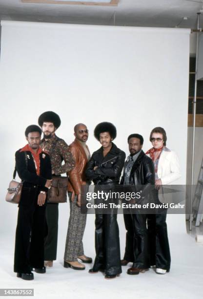 Disco and funk group The Jimmy Castor Bunch pose for a portrait in March 1974 in New York City, New York.