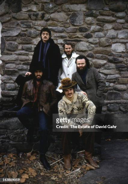 The Band pose for a portrait in December 1969 in Woodstock, New York.