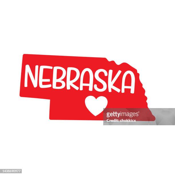 stockillustraties, clipart, cartoons en iconen met love home state nebraska - nebraska