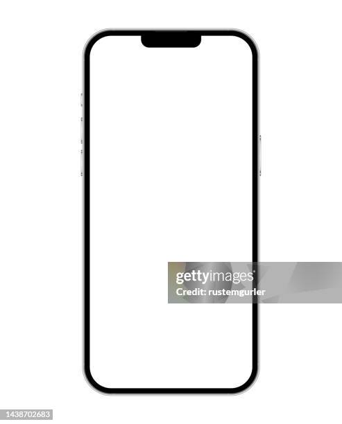 stockillustraties, clipart, cartoons en iconen met smartphone vector mockup on white background - phone