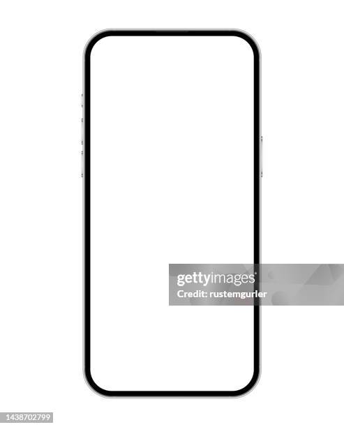 bildbanksillustrationer, clip art samt tecknat material och ikoner med smartphone vector mockup on white background - mobile phone