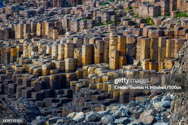 full frame shot of buildings in city,bushmills,northern ireland,united kingdom,uk - giant's causeway stock pictures, royalty-free photos & images