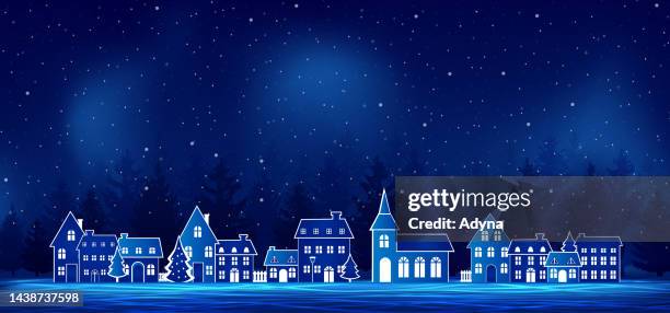 blue christmas - outdoor string lights stock illustrations