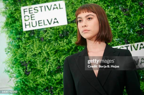 Actress Greta Fernandez attends the photocall for the "Huelva Iberoamerican Film Festival" at Palacio de Santa Bárbara on November 03, 2022 in...