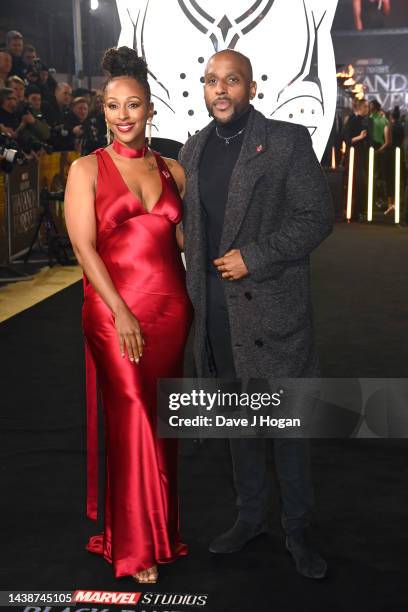 Alexandra Burke attends the "Black Panther: Wakanda Forever" European Premiere at Cineworld Leicester Square on November 03, 2022 in London, England.