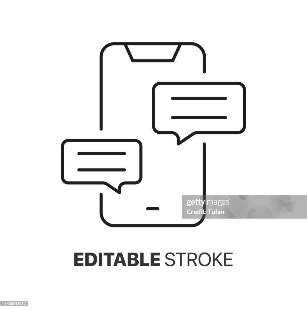 Talking Chatting icon and logo. Mobile Speech Bubble, Message, SMS, Chat and Meeting vector