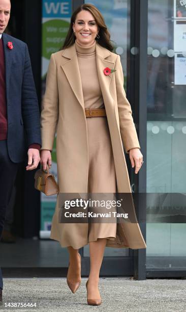 Catherine, Princess of Wales visits "The Street" with Prince William, Prince of Wales during their official visit to Scarborough on November 03, 2022...