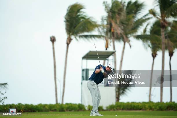 Kyle Westmoreland of United States plays a shot on the 4th hole during the first round of the World Wide Technology Championship at Club de Gold El...