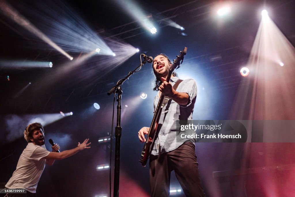 Ajr Rapper Jack Met and Adam Met of the American band AJR perform live on stage ...