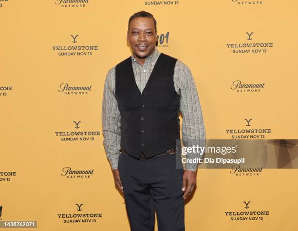 Erik LaRay Harvey attends Paramount's "Yellowstone" Season 5 New York Premiere at Walter Reade Theater on November 03, 2022 in New York City.