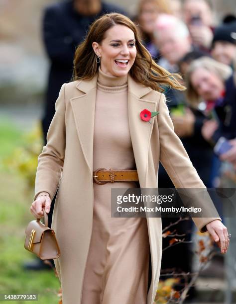 Catherine, Princess of Wales visits 'The Street' community hub during an official visit to Scarborough on November 3, 2022 in Scarborough, England....