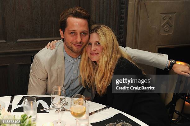 Derek Blasberg and Kristina O'Neil attend a dinner in honour of Frieze Project Artists hosted by Frieze Art Inc and Mulberry at Crown on May 4, 2012...