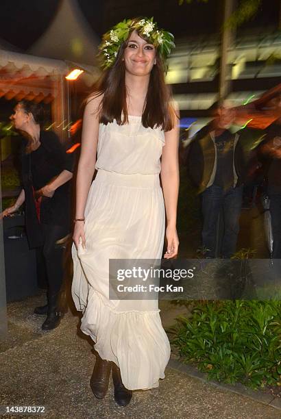 Singer Clara Luciani of La Femme performs during the Veillee Foodstock Party 2nd Night At MAC/VAL on May 4, 2012 in Vitry sur Seine, France.