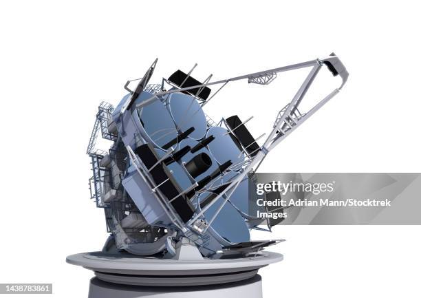 giant magellan telescope (gmt), side view - side mirror stock illustrations