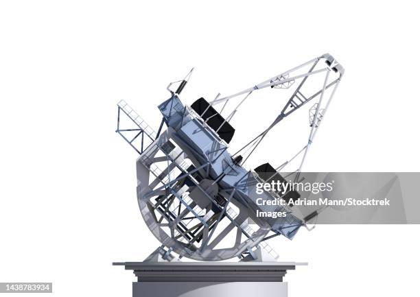 giant magellan telescope (gmt), side view 45 degree angle - side mirror stock illustrations