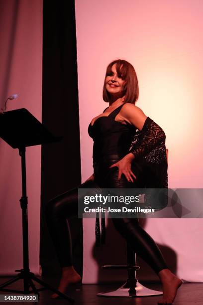 Gabriela Spanic performs during 'Monologos de la Vagina' play on October 28, 2022 in Miami, Florida.