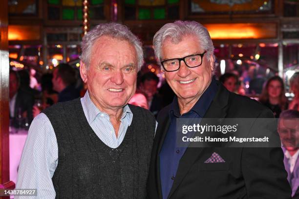 Sepp Maier and Michael Hartl during the Schuhbeck's Teatro VIP Premiere on November 3, 2022 in Munich, Germany.