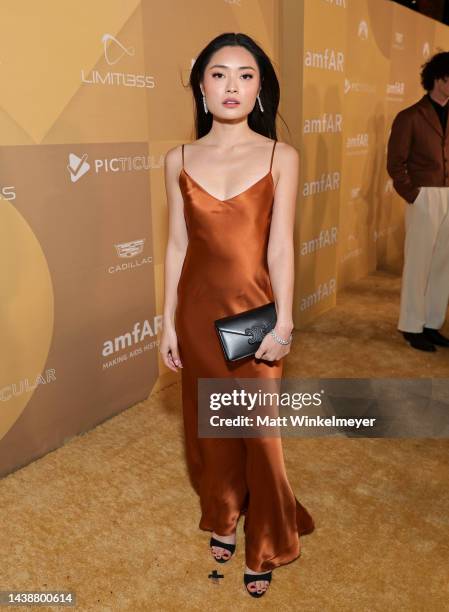 Ashley Liao attends amfAR Gala Los Angeles 2022 at Pacific Design Center on November 03, 2022 in West Hollywood, California.