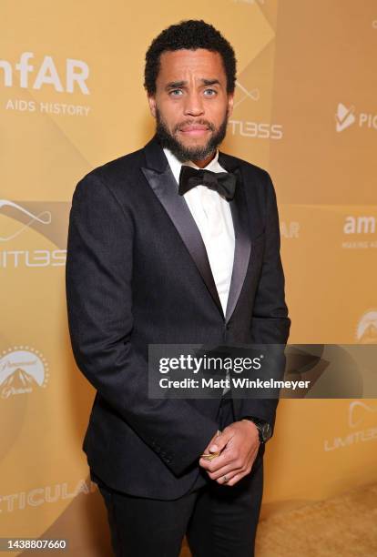 Michael Ealy attends amfAR Gala Los Angeles 2022 at Pacific Design Center on November 03, 2022 in West Hollywood, California.