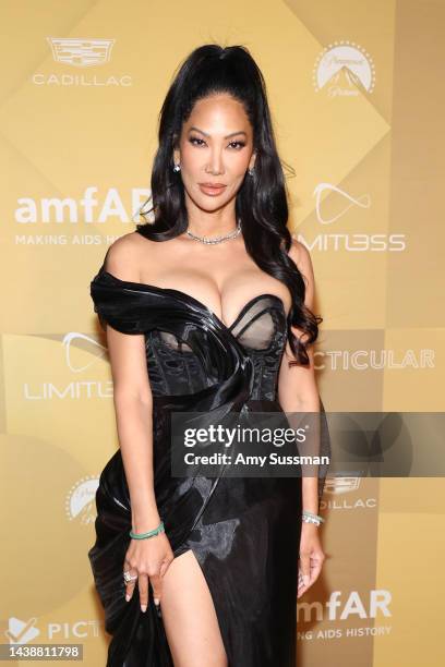 Kimora Lee Simmons attends amfAR Gala Los Angeles 2022 at Pacific Design Center on November 03, 2022 in West Hollywood, California.