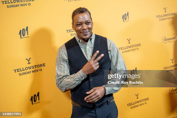 Erik LaRay Harvey attends Paramount's "Yellowstone" Season 5 New York Premiere at Walter Reade Theater on November 03, 2022 in New York City.