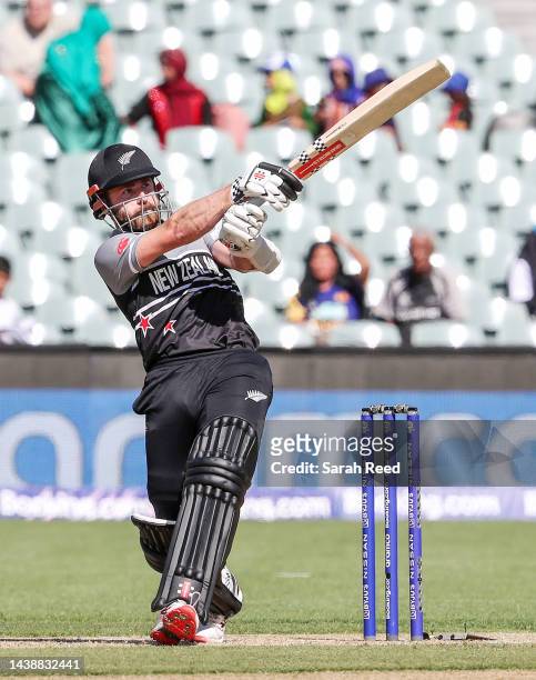 Kane Williamson of New Zealand during the ICC Men's T20 World Cup match between New Zealand and Ireland at Adelaide Oval on November 04, 2022 in...