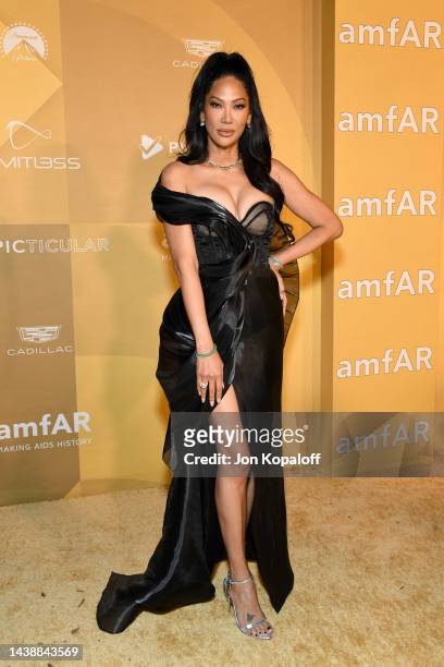 Kimora Lee Simmons attends amfAR Gala Los Angeles 2022 at Pacific Design Center on November 03, 2022 in West Hollywood, California.