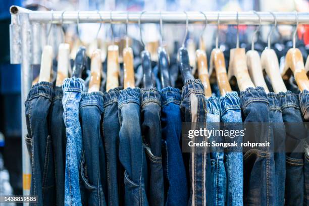 trouser display for sale - jeans label stock pictures, royalty-free photos & images