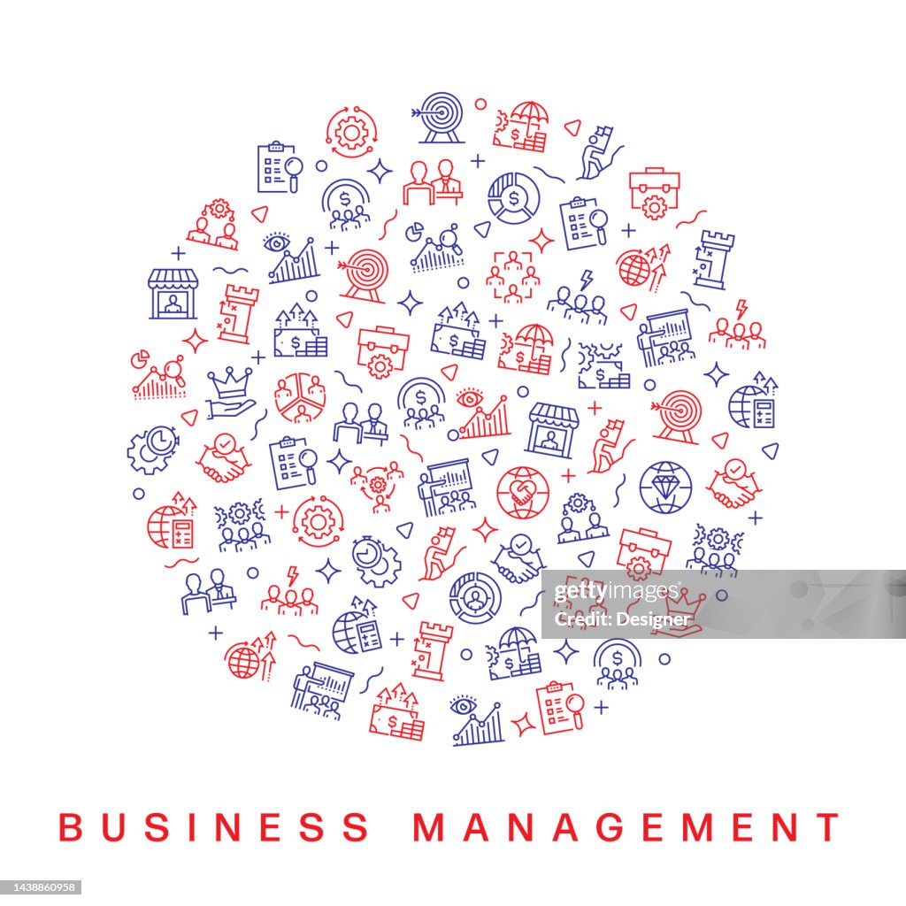 Business Pattern Graphic Business Management Related Pattern Design Modern Line Style Design ...