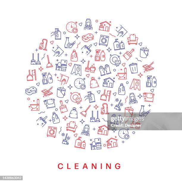 cleaning related pattern design. modern line style design - carpet background stock illustrations