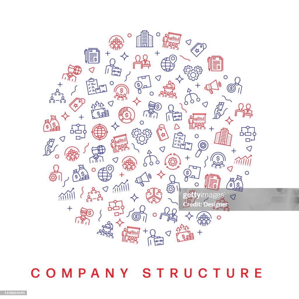 Company Structure Related Pattern Design Modern Line Style Design High ...